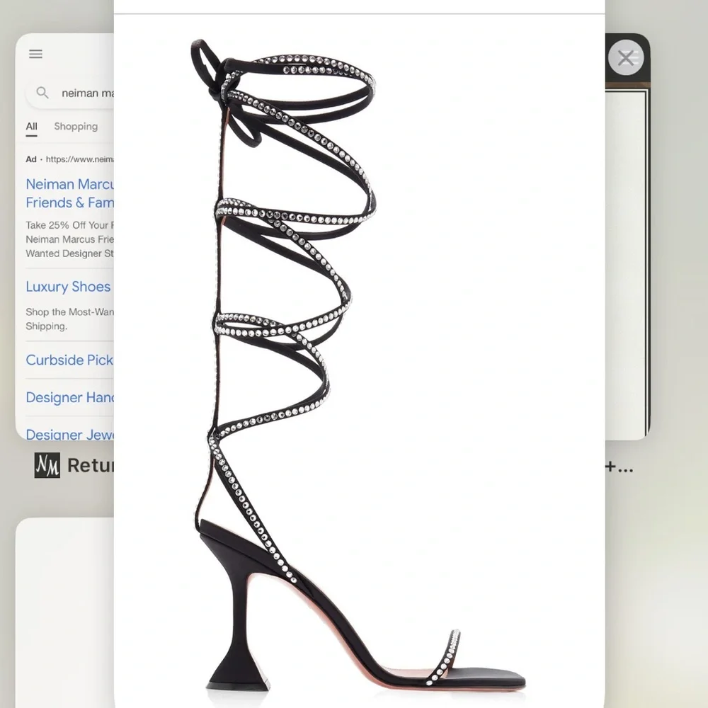 AWGE x Amina Muaddi 'LSD Gladi' Crystal Sandals - Picture 2 of 2